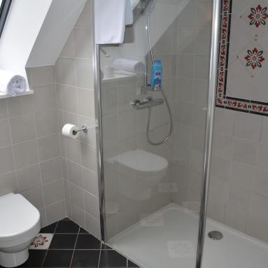 La douche et wc de la chambre Hirondelles